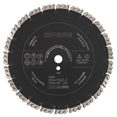 RHODIUS Diamanttrennscheibe LD300 Ø 354 mm | 304543